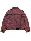 Oversized Trucker Denim Jacket Wine - C WEAR BY THE GENIUS - BALAAN 8