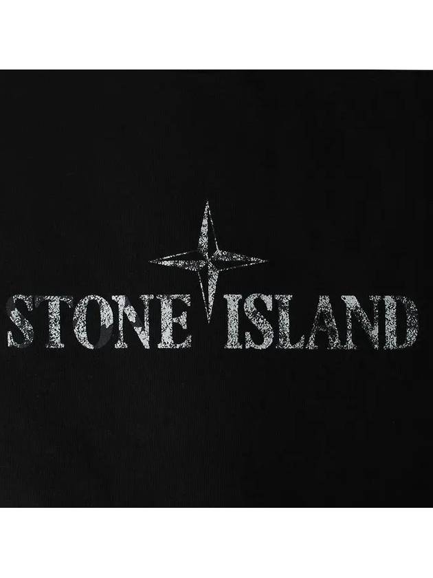 Logo Cotton Short Sleeve T-Shirt Black - STONE ISLAND - BALAAN 5