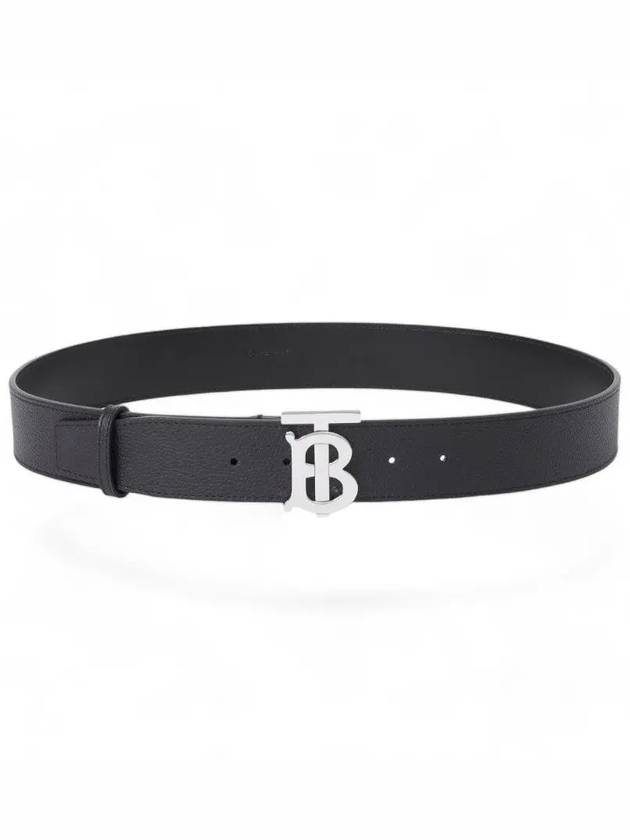 TB Logo Leather Belt Black - BURBERRY - BALAAN 3