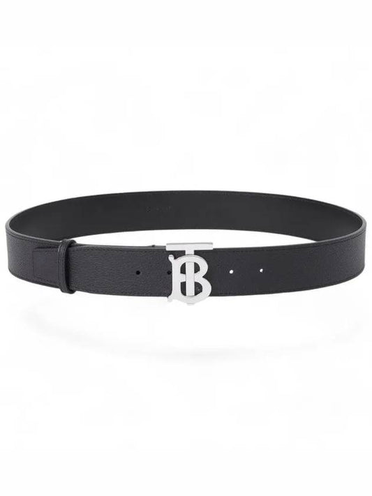 TB Logo Leather Belt Black - BURBERRY - BALAAN 2