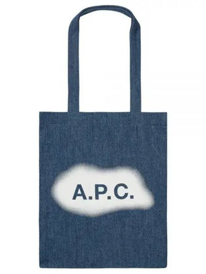 Lou Logo Denim Tote Bag Washed Indigo - A.P.C. - BALAAN 2