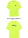 Political Campaign Wave Front Large Short Sleeve T-Shirt Neon Yellow - BALENCIAGA - BALAAN 2