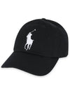 Big Pony Logo Ball Cap Black - POLO RALPH LAUREN - BALAAN 3