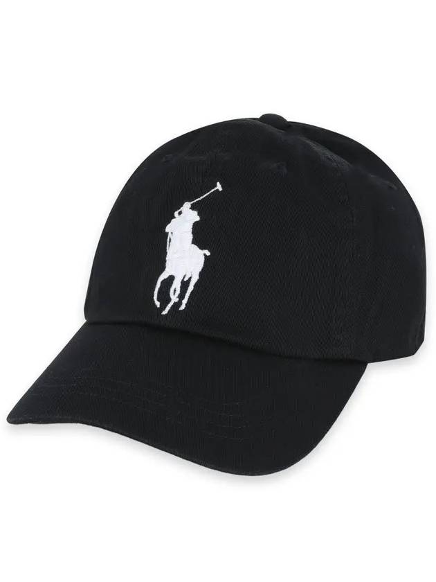 Big Pony Logo Ball Cap Black - POLO RALPH LAUREN - BALAAN 2