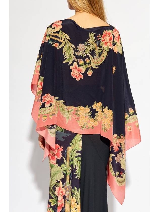 Etro Silk Poncho, Women's, Multicolour - ETRO - BALAAN 4