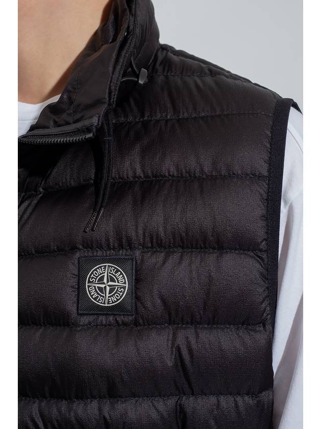 Wappen Patch Ripstone Nylon Padding Vest Black - STONE ISLAND - BALAAN 6