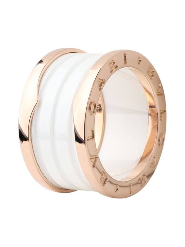 345834 Pink gold B Zero1 ceramic 4 band ring No 52 Department store warranty 33725 - BVLGARI - BALAAN 1