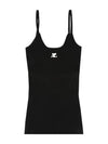 Logo Knit Sleeveless Black - COURREGES - BALAAN 3