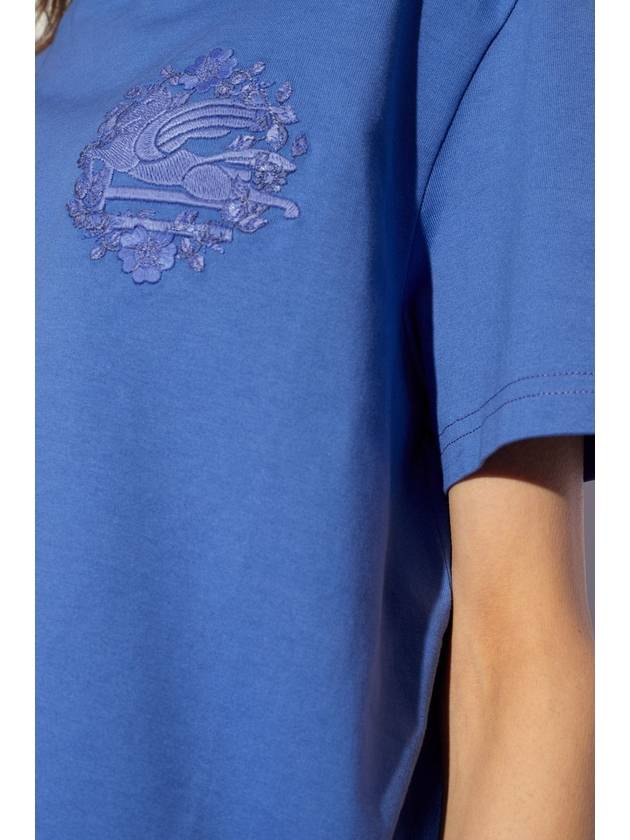 Etro T-shirt With Logo, Women's, Blue - ETRO - BALAAN 5