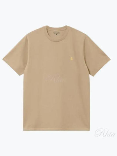 Chase Embroidered Logo Short Sleeve T-Shirt Sable - CARHARTT WIP - BALAAN 2