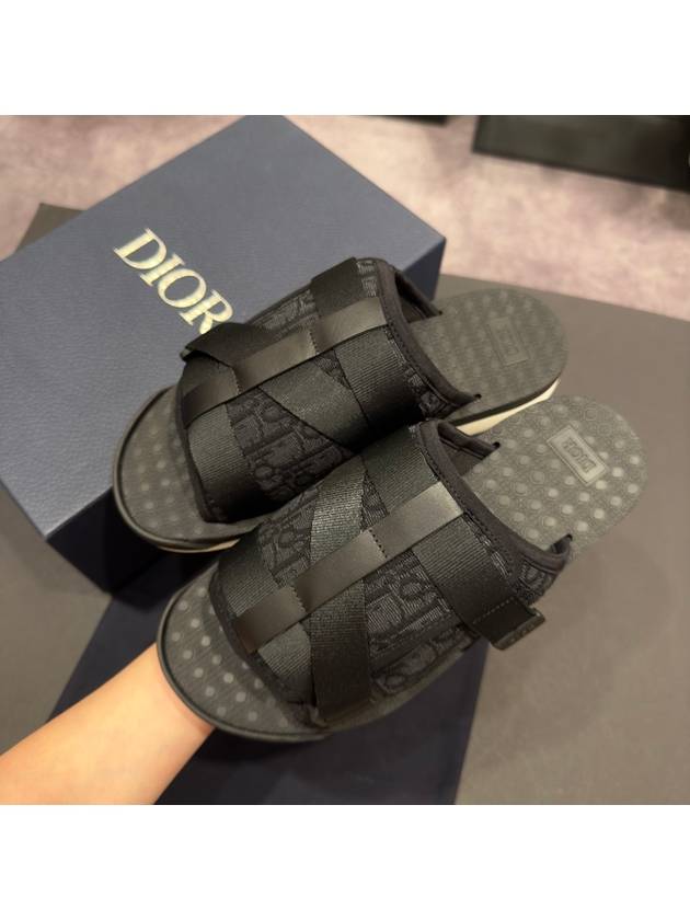 Oblique Jacquard Alpha Sandals Brown - DIOR - BALAAN 4