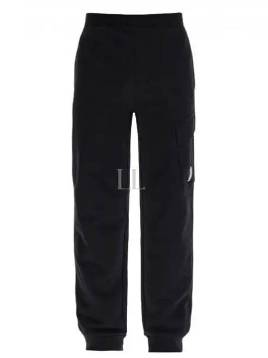 Diagonal Raised Fleece Lens Track Pants Black - CP COMPANY - BALAAN 2