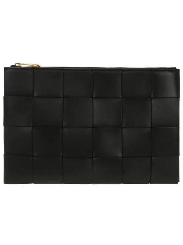 Intrecciato Cassette Clutch Bag Black - BOTTEGA VENETA - BALAAN 2