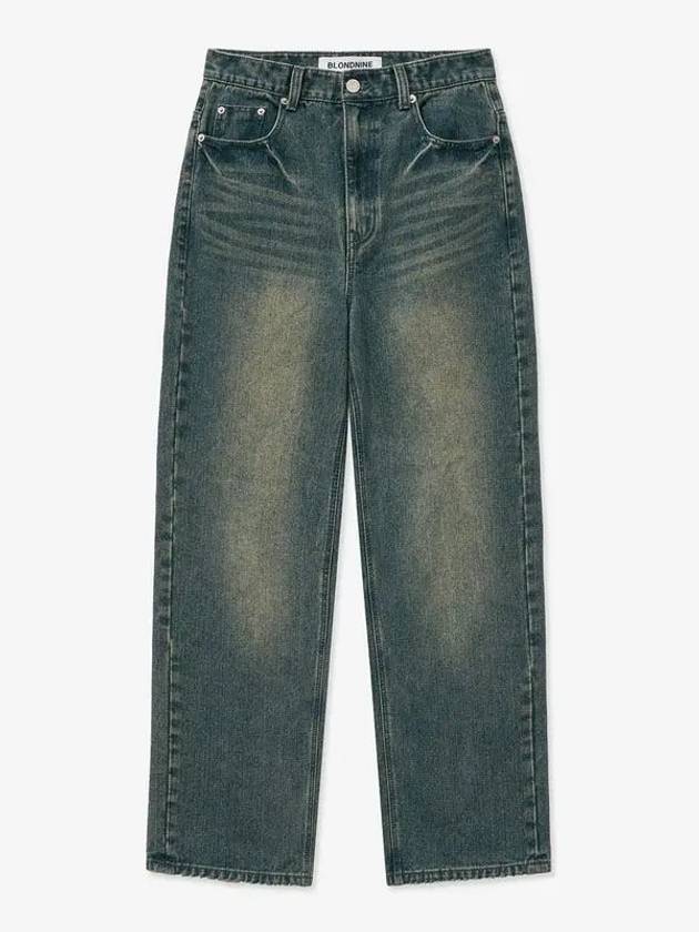 Easy washed wide denim pants vintage blue - BLONDNINE - BALAAN 6