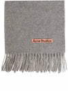 Wool Fringe Scarf Light Grey Melange - ACNE STUDIOS - BALAAN 2