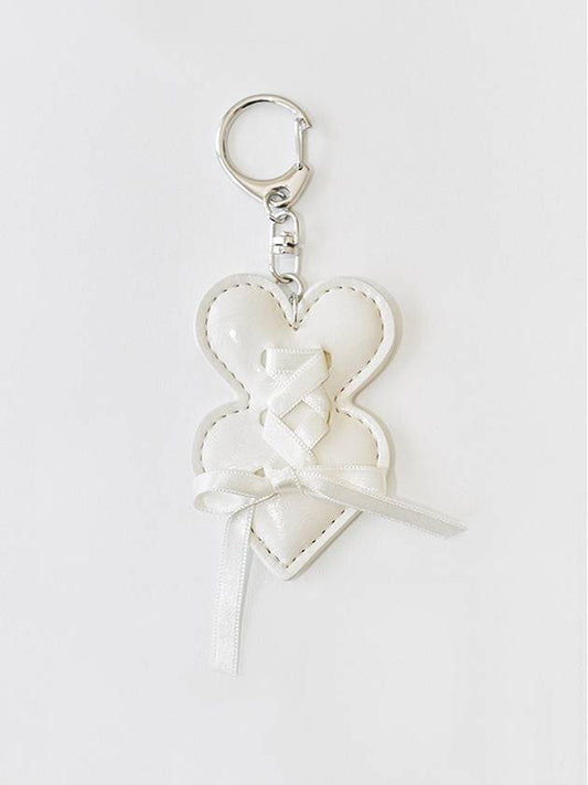 Double heart keyring_ivory - DU MATIN - BALAAN 1