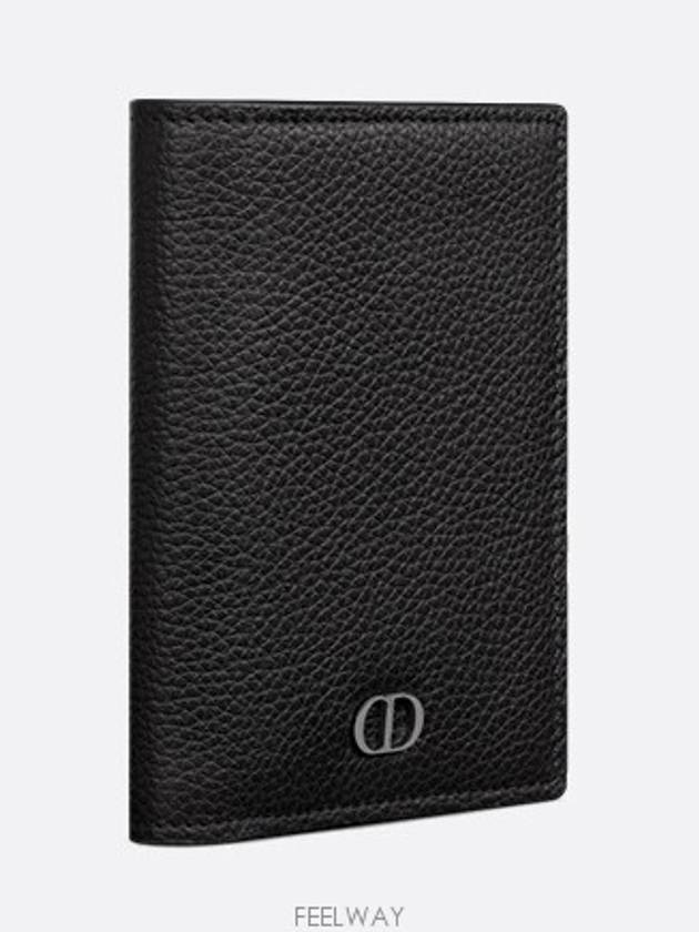 CD Icon Vertical Compact Card Wallet Black Grain Calfskin - DIOR - BALAAN 2