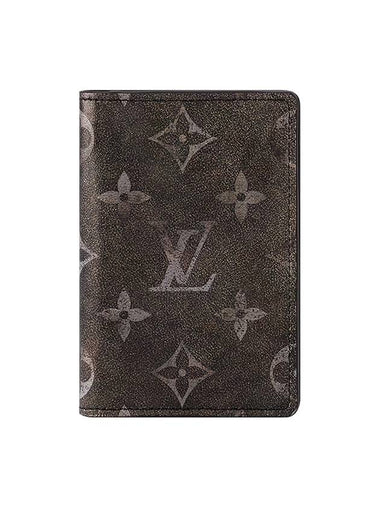 Pocket Organizer Monogram Leather Card Wallet Black - LOUIS VUITTON - BALAAN 1