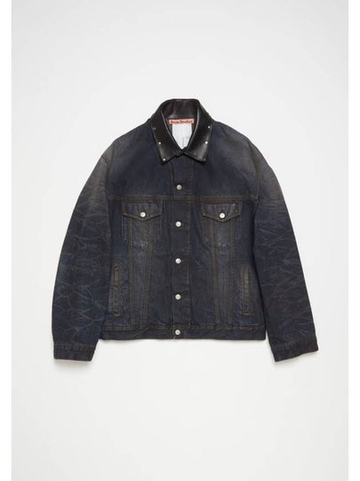 Oversized Denim Jacket Dark Blue Wash - ACNE STUDIOS - BALAAN 2