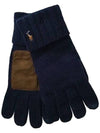 Signature Pony Merino Wool Touchscreen Gloves Navy - POLO RALPH LAUREN - BALAAN 1