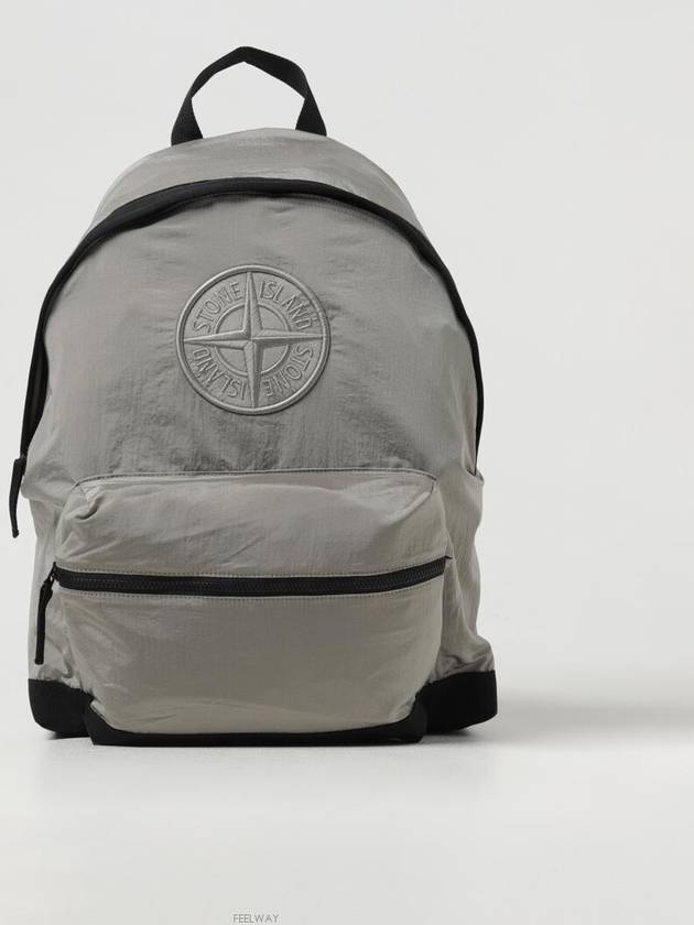 Stone Island compass embroidery zipper backpack 811590776 V0097 - STONE ISLAND - BALAAN 2