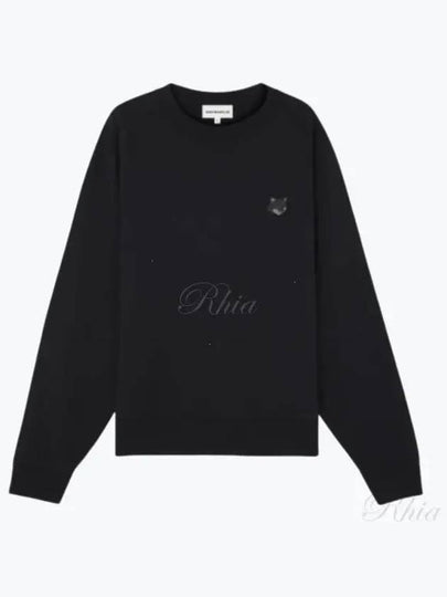 Bold Fox Head Patch Oversized Sweatshirt Black - MAISON KITSUNE - BALAAN 2