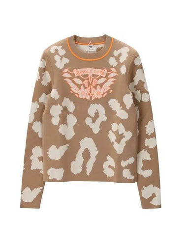 Women's Jungle Love Fluo Knit Top Beige - HERMES - BALAAN 1