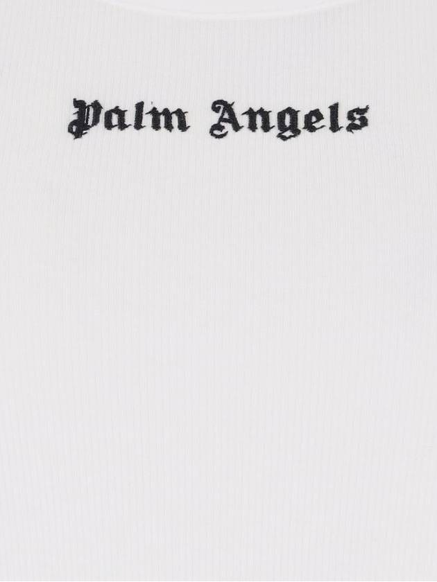 23 fw White Black Cotton Tank Top PWAC020F23FAB0010110 B0481013933 - PALM ANGELS - BALAAN 5