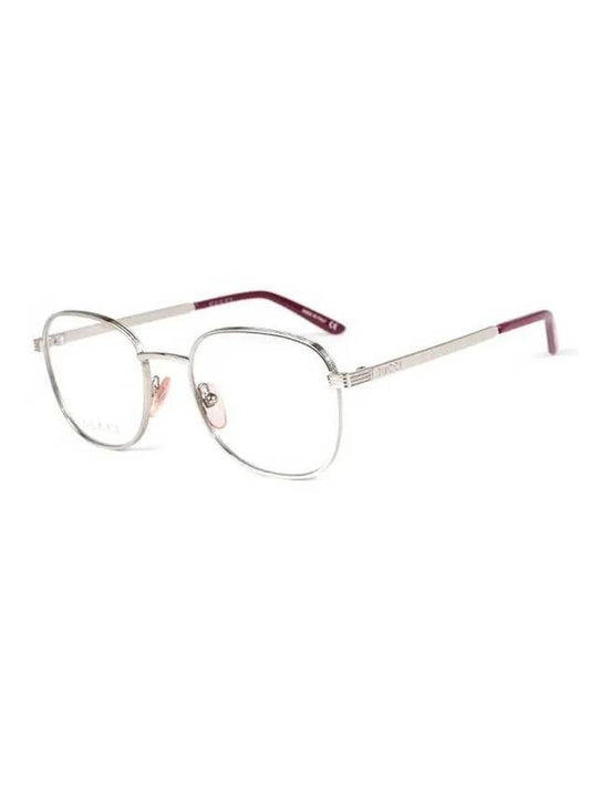 Eyewear Glasses Frame Square Metal Eyeglasses Silver - GUCCI - BALAAN.