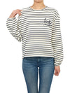 Kansas Puff Sleeve Striped Cotton Long Sleeve T-shirt Ivory - MAX MARA - BALAAN 5