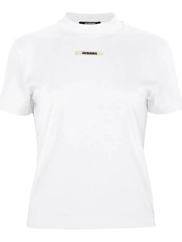 Le Gros Grain Short Sleeve T-Shirt White - JACQUEMUS - BALAAN 2