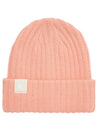 Logo Patch Knit Beanie Pink - NIKE - BALAAN 1