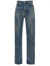 Denim Straight Jeans Blue - SAINT LAURENT - BALAAN 2