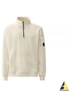 Light Fleece Half Zip-Up Sweatshirt White - CP COMPANY - BALAAN 2