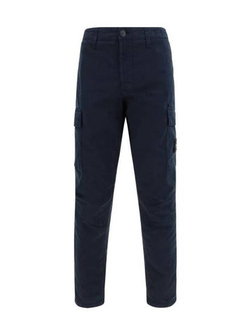 Supima Cotton Twill Stretch TC Straight Pants Navy - STONE ISLAND - BALAAN 1