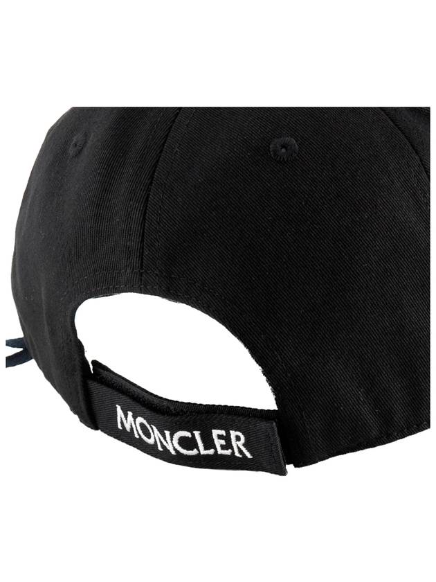 Logo Patch Ball Cap Black - MONCLER - BALAAN 5