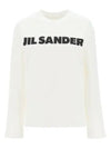 Logo Print Cotton Sweatshirt White - JIL SANDER - BALAAN 2