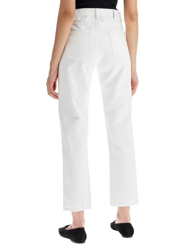 Women's Twisted Seam Straight Jeans Off-White - TOTEME - BALAAN 4