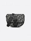 Oblique Jacquard Mini Gallop Saddle Bag Black Beige - DIOR - BALAAN 2