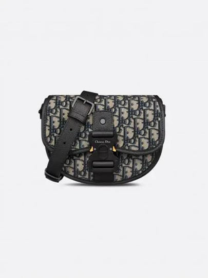 Oblique Jacquard Mini Gallop Saddle Bag Black Beige - DIOR - BALAAN 2