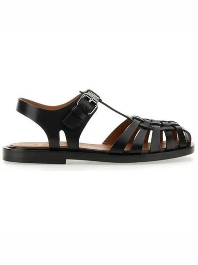 Leather Fisherman Sandals Black - MARNI - BALAAN 2