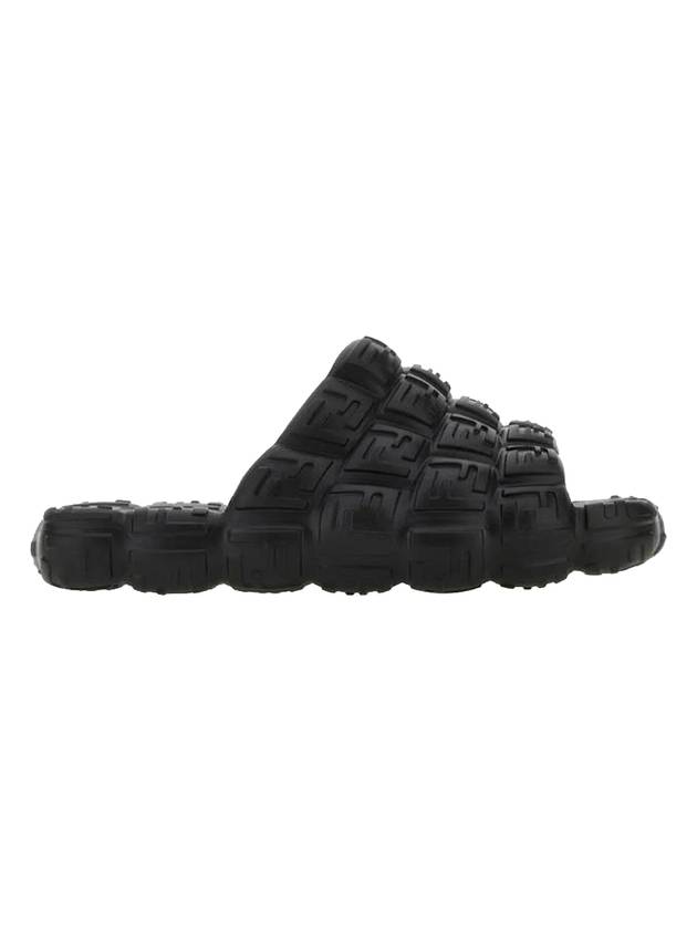 Logo Cloud Rubber Slippers Black - FENDI - BALAAN 1