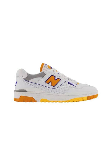 550 White Vibrant Orange 2E Wide - NEW BALANCE - BALAAN 1