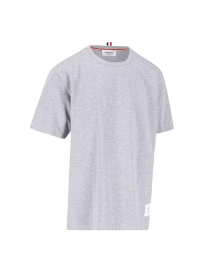 Men's Side Slit Relaxed Short Sleeve T-Shirt Light Grey - THOM BROWNE - BALAAN 2