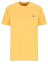 ORB Logo Cotton Short Sleeve T-Shirt Yellow - VIVIENNE WESTWOOD - BALAAN 2