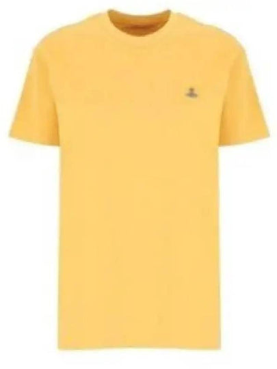 ORB Logo Cotton Short Sleeve T-Shirt Yellow - VIVIENNE WESTWOOD - BALAAN 2