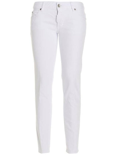 Women's Jennifer Crop Straight Jeans White - DSQUARED2 - BALAAN 2