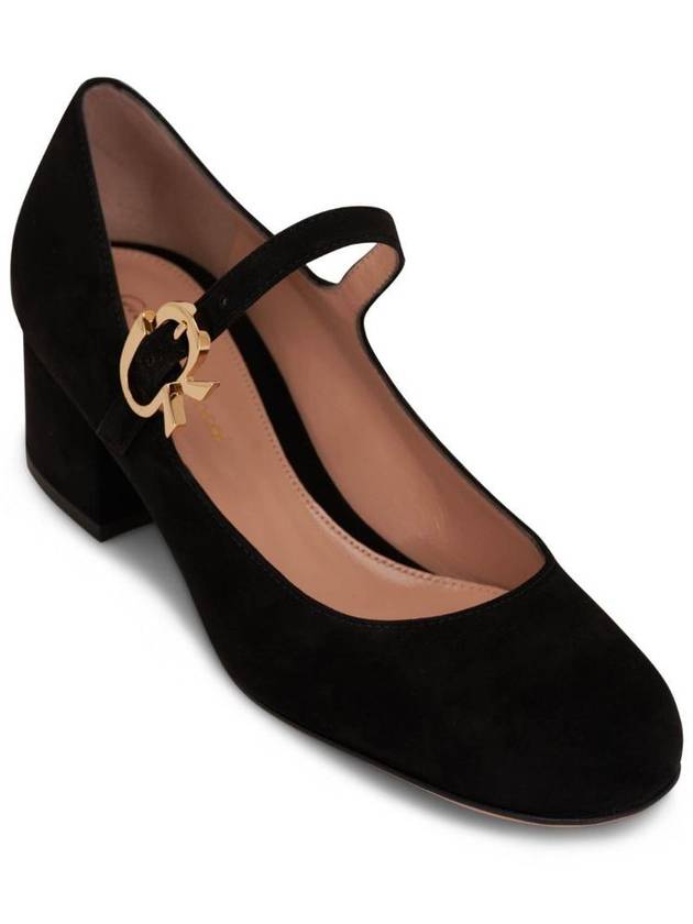 Gianvito Rossi Mary Ribbon Suede Pump Shoes - GIANVITO ROSSI - BALAAN 2