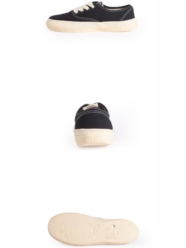 Past Sole 5 Canvas Low Top Sneakers Black - MAISON MIHARA YASUHIRO - BALAAN 4