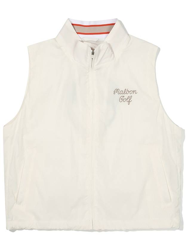 Bag bucket woven full zip up vest IVORY WOMAN - MALBON GOLF - BALAAN 1